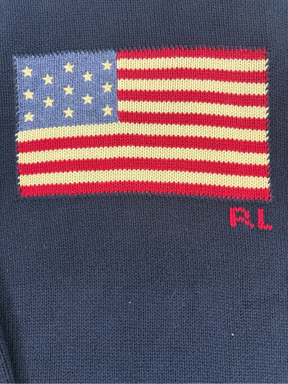Polo Ralph Lauren American Flag Cotton Knit Sweater XL - Picture 2 of 6